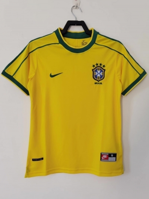 Retro 1998 Brazil Home Soccer Jersey