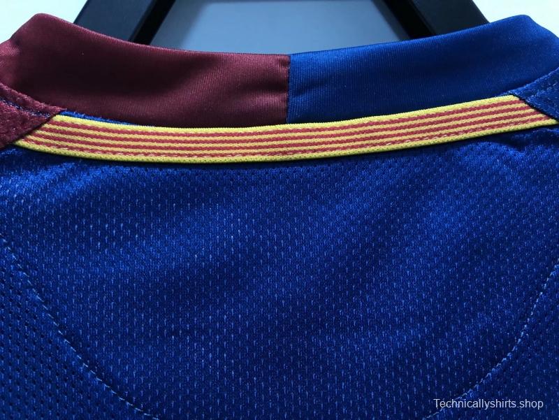 Retro 08/09 Barcelona Home Champions Version Soccer Jersey