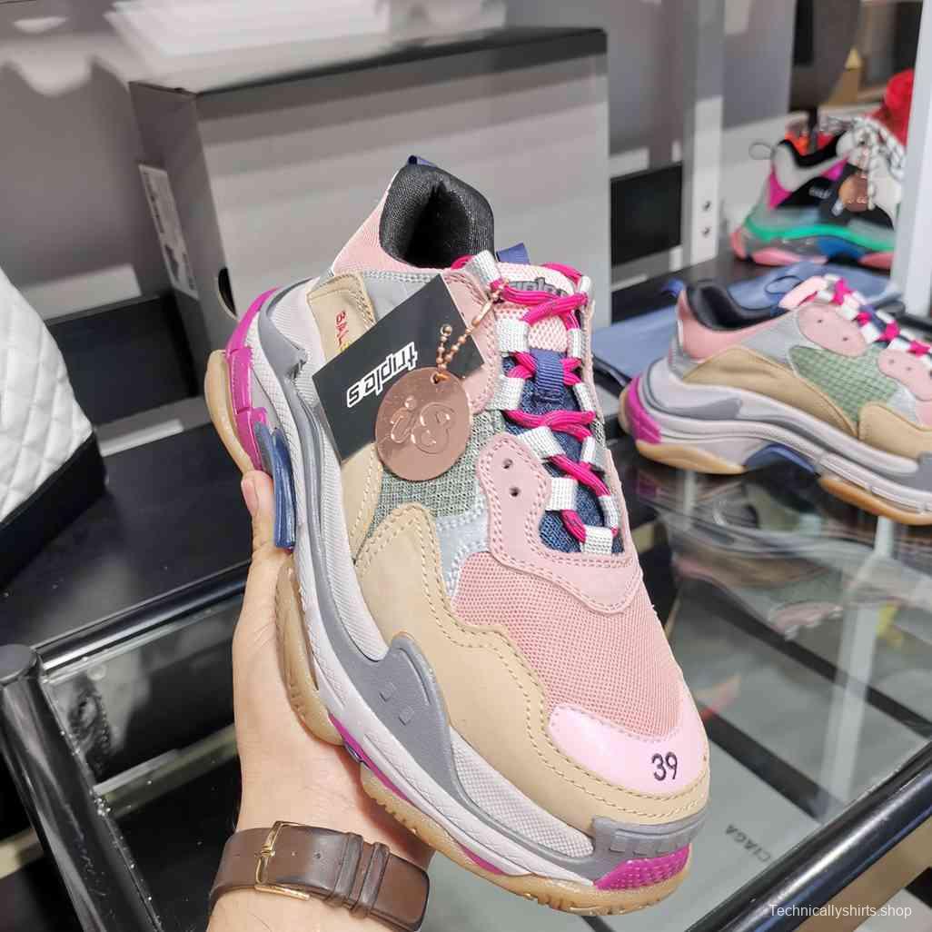 Men/Women Balenciaga Triple S Sneaker khaki/Pink Item Ab5580330