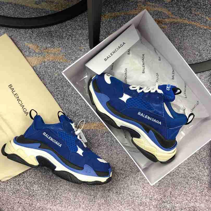 Men Balenciaga Triple-S Sneaker Blue