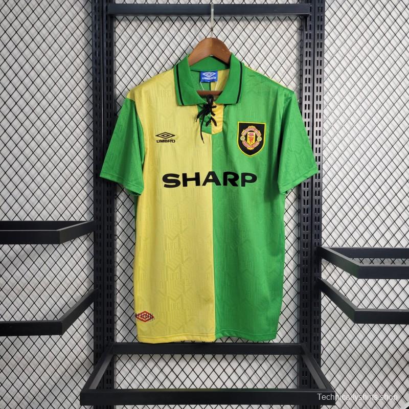 Retro 1992/94 Manchester United Third Green Jersey