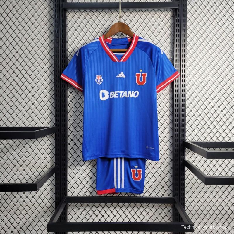 23-24 Kids Universidad De Chile Home  Jersey Size 16-28