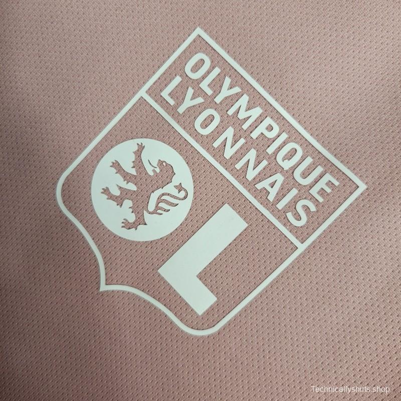 23-24 Olympique Lyonnais Lyon Training Pink Jersey