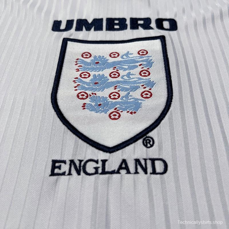 Retro 1998 England Home Soccer Jersey