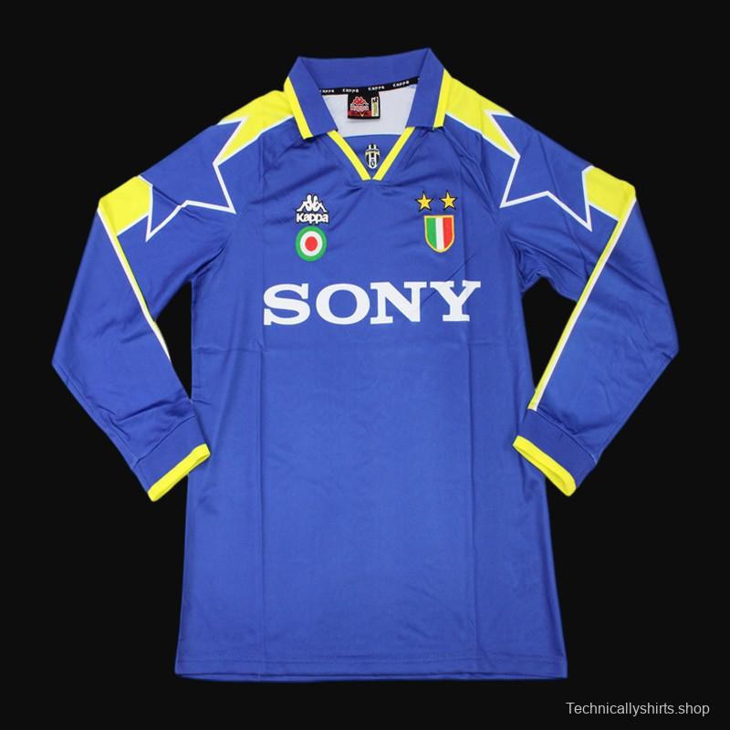 Retro 95/96 Juventus Away Blue Long Sleeve Jersey