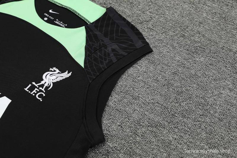 23-24 Liverpool Black Vest Jersey+Shorts