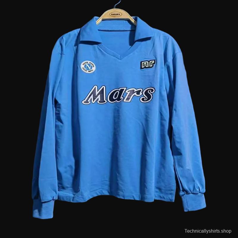 Retro 89/90 SSC Napoli Home Long SLeeve Jersey
