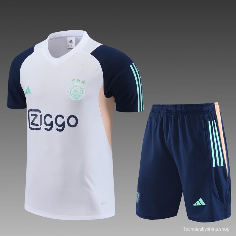 23 24 Ajax White Short Sleeve+Shorts