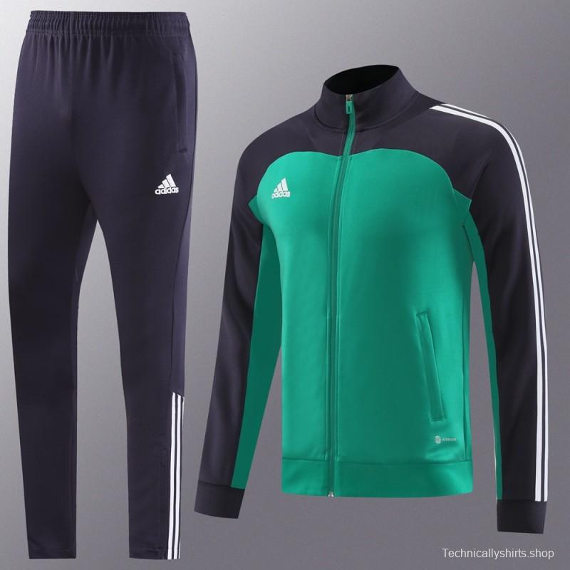 23/24 Adidas Green/Navy Full Zipper +Pants