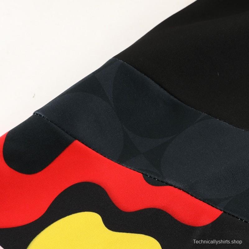 2023 Adidas Black Full Zipper Jacket With Colorful Sleeve+Pants