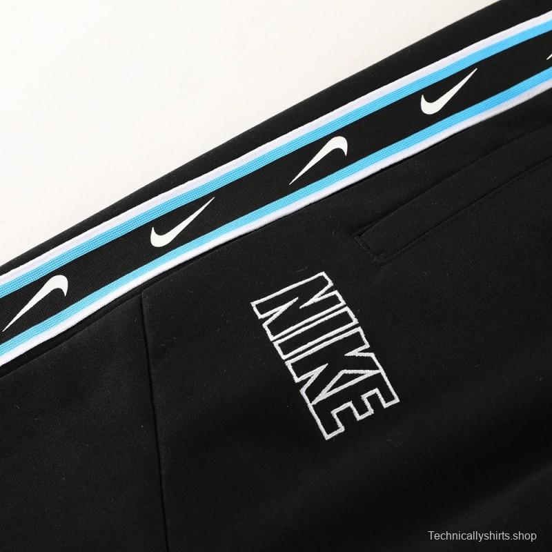 23/24 NIKE Black/Blue Full Zipper Hooide Jacket+Pants