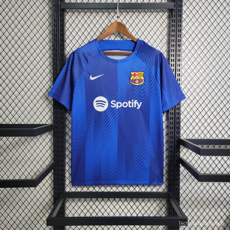 23-24 Barcelona Blue Pre-Match Training Jersey