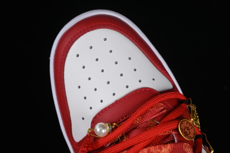 Nike Court Borough Chinese Traditional Style - Happy Marriage Custom Low-Top Skateboarding Shoes Non-Slip and Wear-Resistant - BQ5448-007