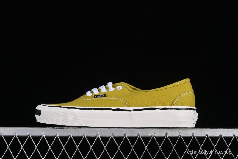 Kamiya Vulcanize Sneaker 23AW High-End Line Dissolved Yellow Canvas Shoes with Smiley Face Print Low-Top - M.C3