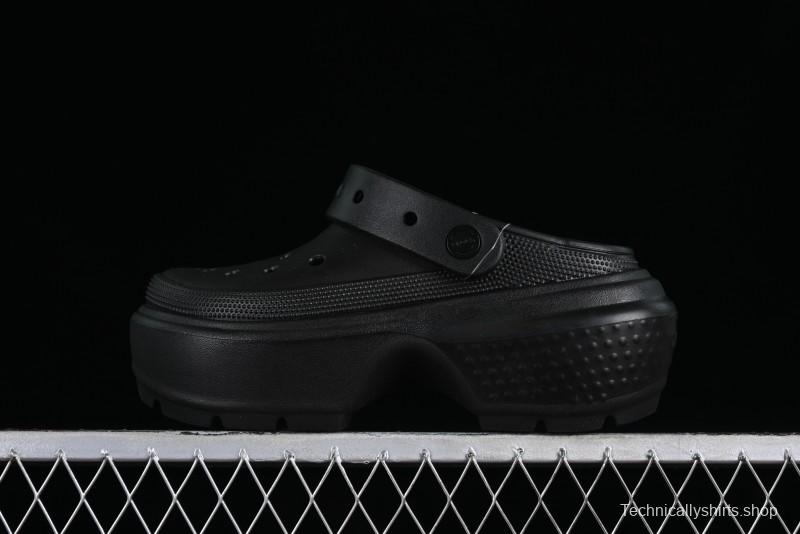 Crocs Classic Clog Retro Beach Sandals with Adjustable Heel Strap and Thick Sole - B.D4