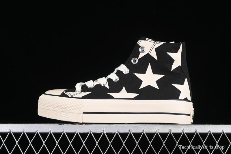 Converse All Star Lift High Top Platform Sneakers with Star Print - A09903C
