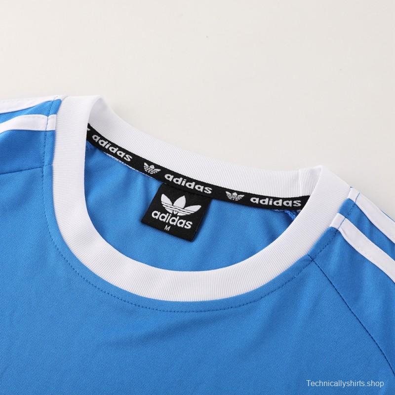 24/25 Adidas Original Blue Short Sleeve Jersey+Shorts