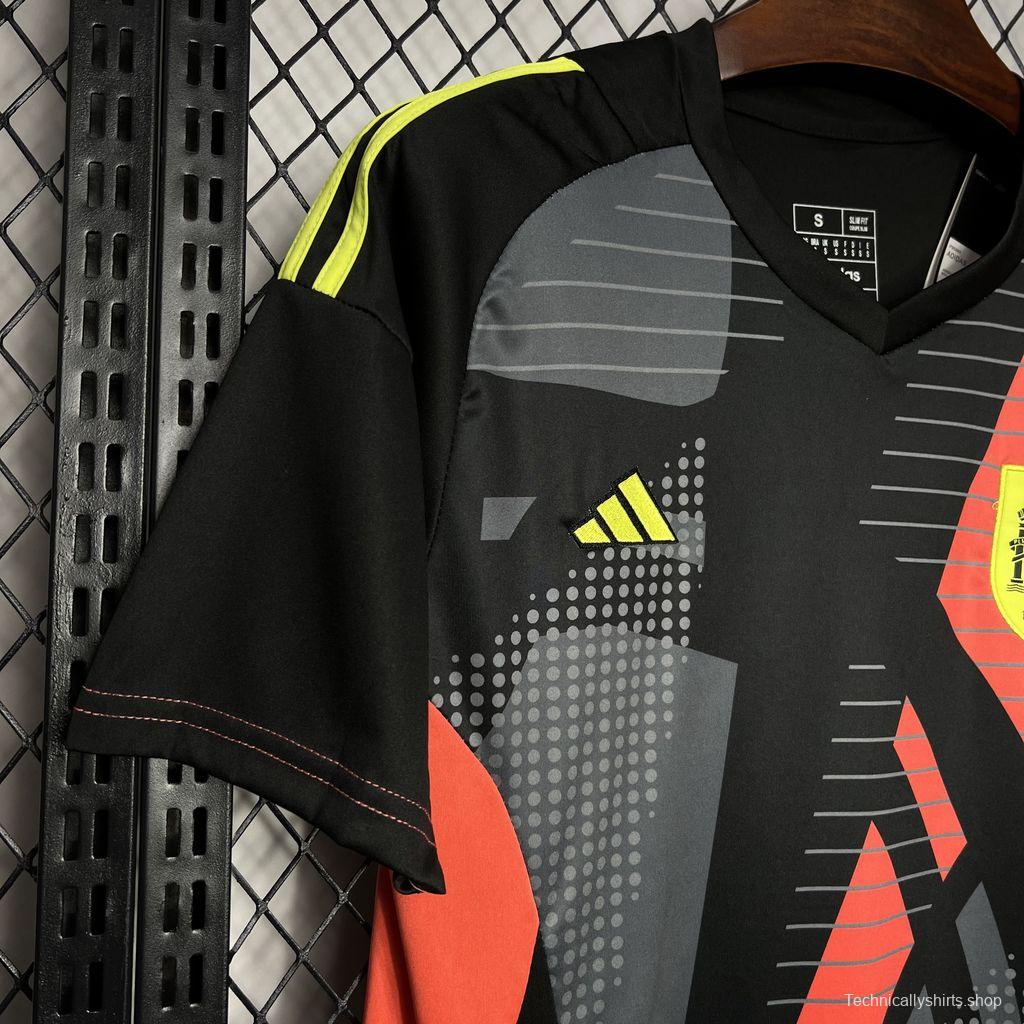 2024 Spain Euro Goalkeeper Black Jersey