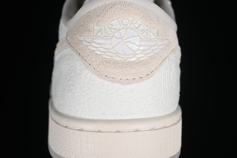 Nike CP3 x Air Jordan 1 Low AJ1 Floral Embossed White Casual Sneakers - FZ0455-200