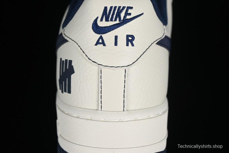 Nike Undefeated Air Force 1'07 Low Casual Sneakers in Deep Blue with Custom Leather and Reflective Details - UN2395-522