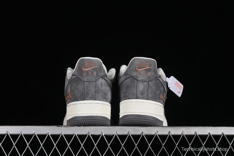 Nike Air Force 1 '07 Low LV Collaboration - Beige Grey Pigskin Casual Sneakers - HD1968-011
