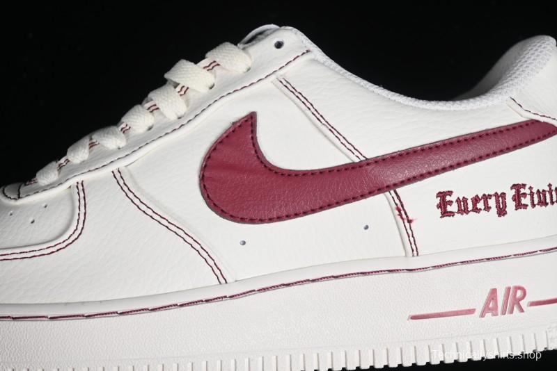Nike Vlone x Air Force 1 '07 Low Collaboration Wine Red Casual Sneakers - AA5360-010
