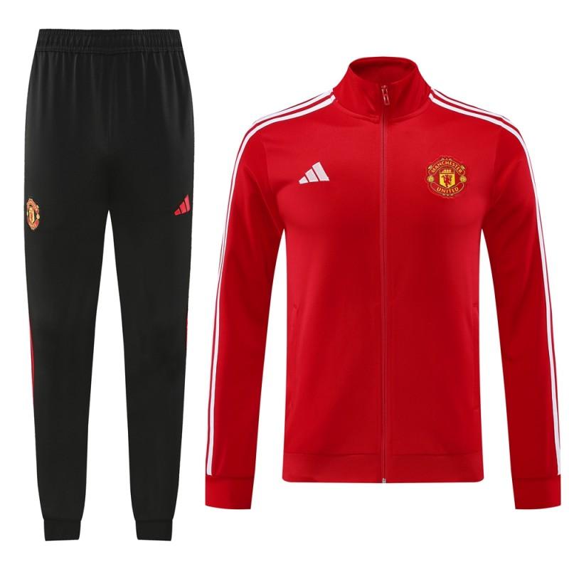 24/25 Manchester United Red Full Zipper Jacket +Long Pants