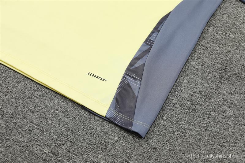 24/25 Juventus Yellow Half Zipper Jacket+Long Pants