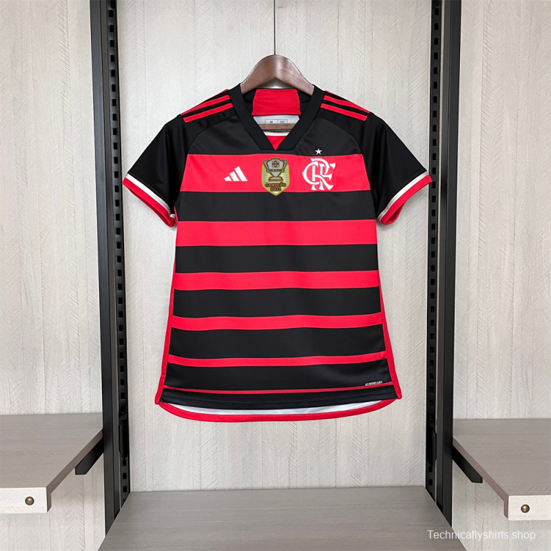 24/25 Womens Flamengo Home Patch Da Copa Do Brasil Jersey
