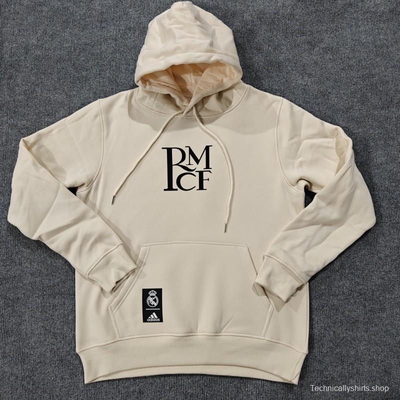 24/25 Real Madrid RMCF Beige/Grey/White/Navy/Black Hoodie