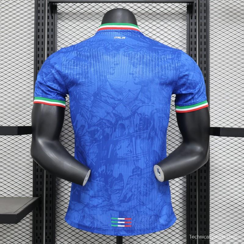 Player Version 2024 Italy Michelangelo Blue Special Training Jersey