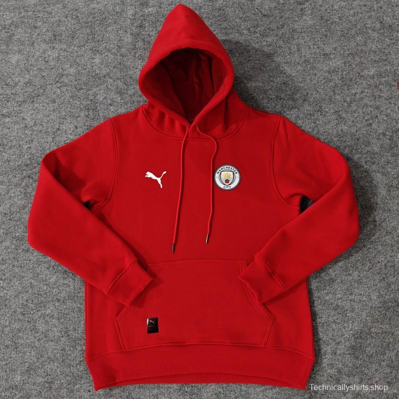 24/25 Manchester City Navy/Red/Black/Beige/Grey Hoodie WIth Black Badge