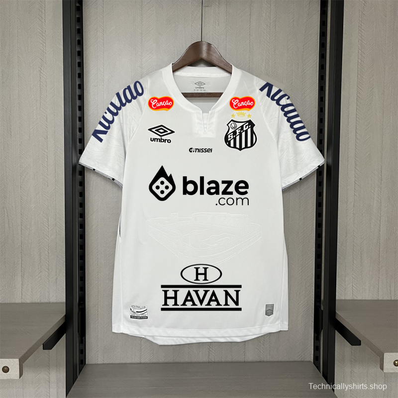 24/25 Santos &amp; Neymar Home S-XXXXL Jersey