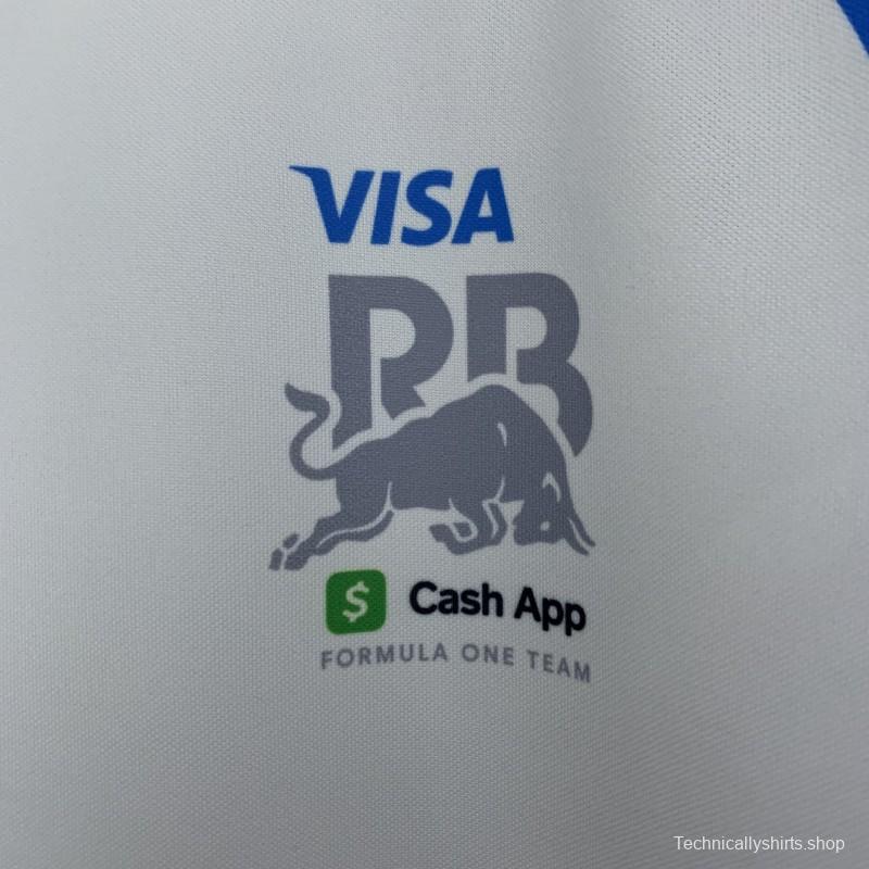 2025 F1 Formula RedBULL White/Blue T-Shirt