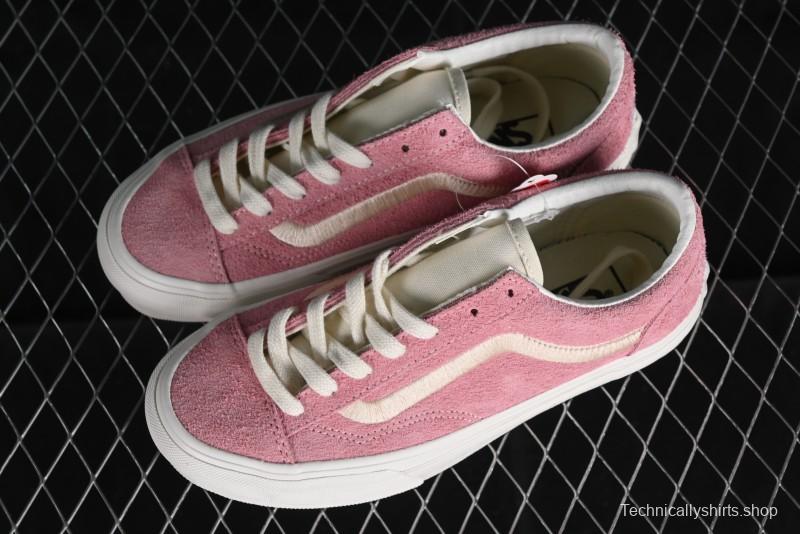Vans Style 36 Low-Top Skate Shoes with Pink Embroidery - VN000CRPGRN
