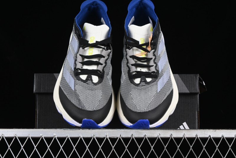 Adidas Adizero Boston 12 M Running Shoes Lightweight Breathable Low-Top with ENERGYROD Carbon Plate - IE8494
