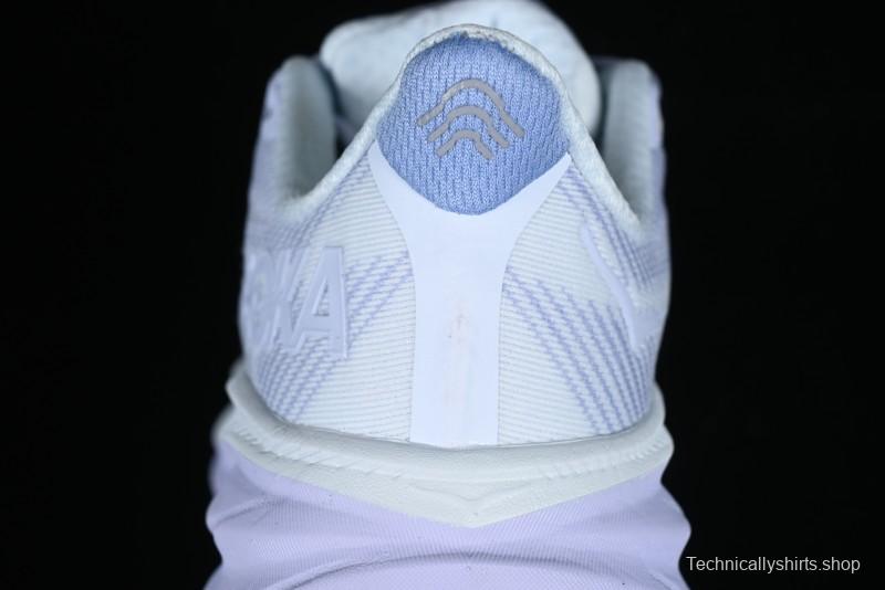 HOKA ONE ONE Clifton 9 Lightweight Knit Mesh Running Shoes with Enhanced Cushioning - 1127896 EHR