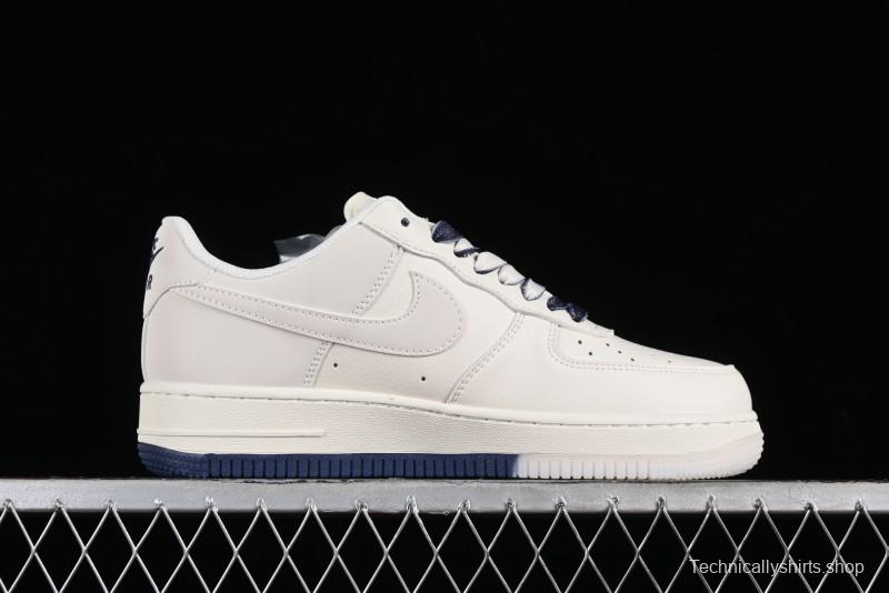 Nike Air Force 1 '07 Low Supreme Collaboration - White Blue Color Block Low-Top Casual Sneakers - XZ6188-001