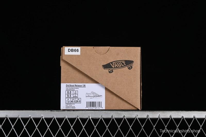 Vans Old Skool Reissue 136 Classic Low-Top Skate Shoes with Detachable Cushioned Insole and Crescent Toe Design - VN000MT6E3N