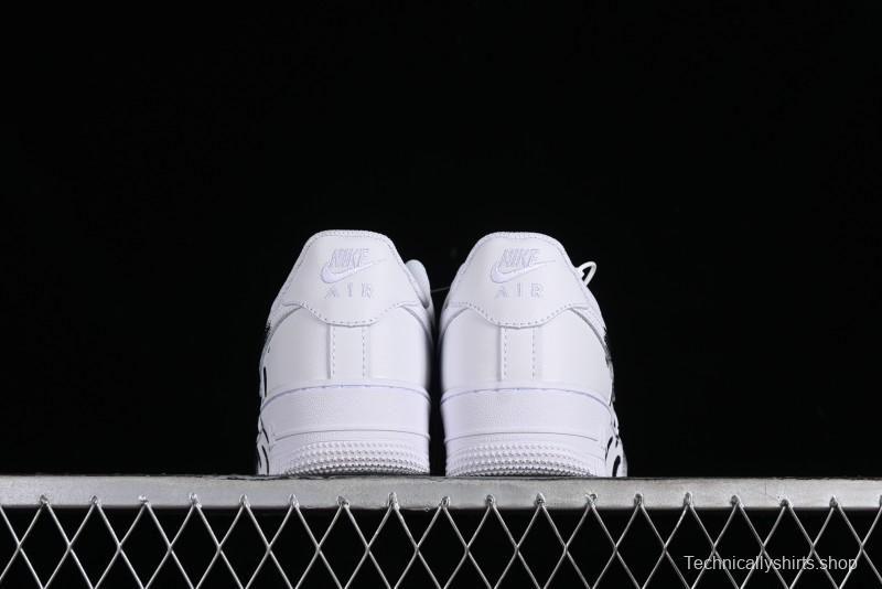 Nike Air Force 1 '07 Low Custom Hand-Painted 2D Industrial Scene Casual Sneakers - 315122-311