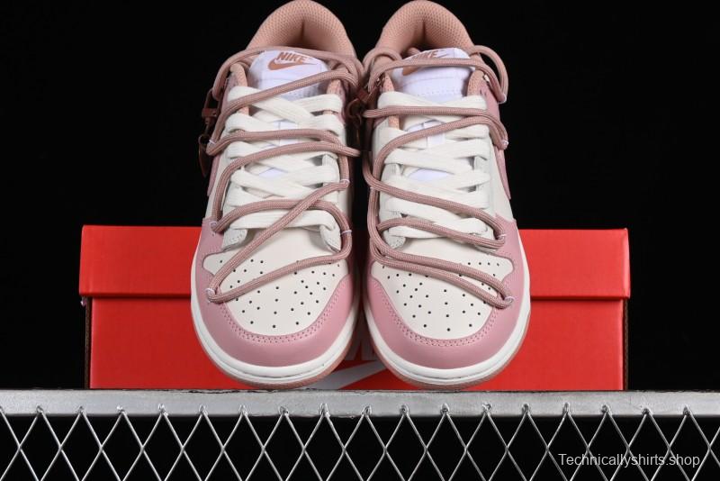 Nike Dunk Low ESS Custom Edition Rose Pink Retro Sweetheart Low-Top Casual Sneakers - DD1503-118