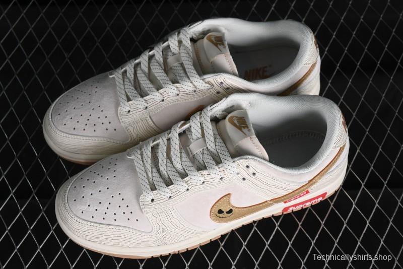 Supreme x Nike Dunk Low SB Skate Shoes with Zoom Air Cushion - XD6188-035