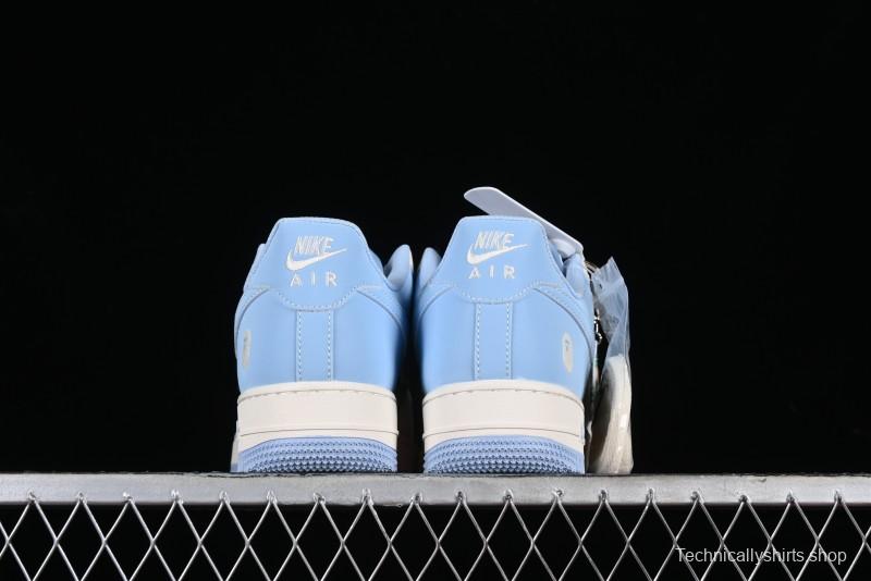 Nike Air Force 1 '07 Low Bape Collaboration - Light Grey Blue Casual Sneakers BB9599-204