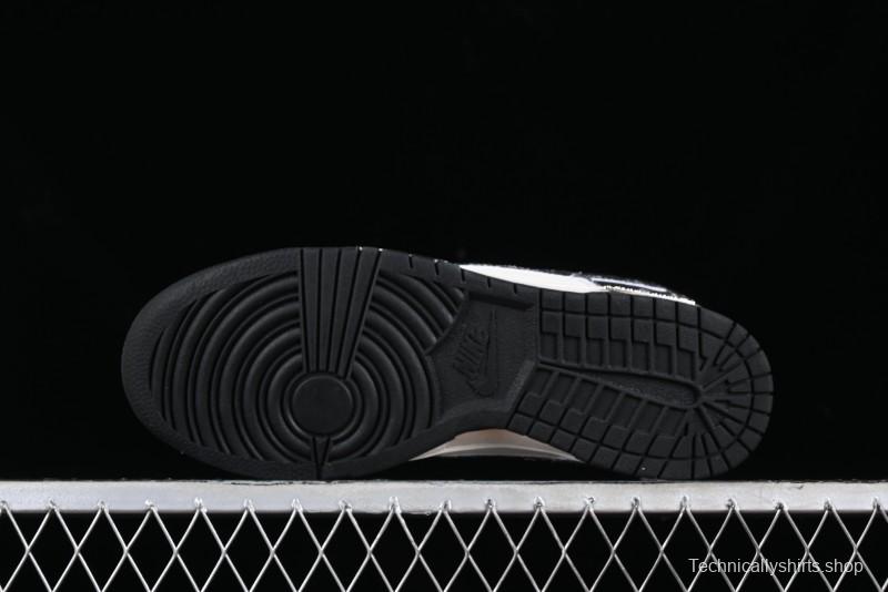 Nike SB Dunk Low LV Collaboration - Black Denim Off-White Black Swoosh Anniversary Custom Low-Top Casual Skate Shoes - DJ2024-009