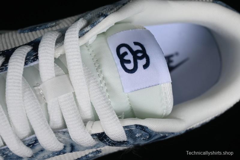 Nike SB Dunk Low Stussy Collaboration - Crystal Denim Anniversary Custom Low-Top Casual Skate Shoes - JH8039-937