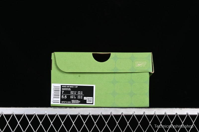 Nike Air Max 1 Retro Running Shoes with Half-Sole Air Cushion - HF3713-003