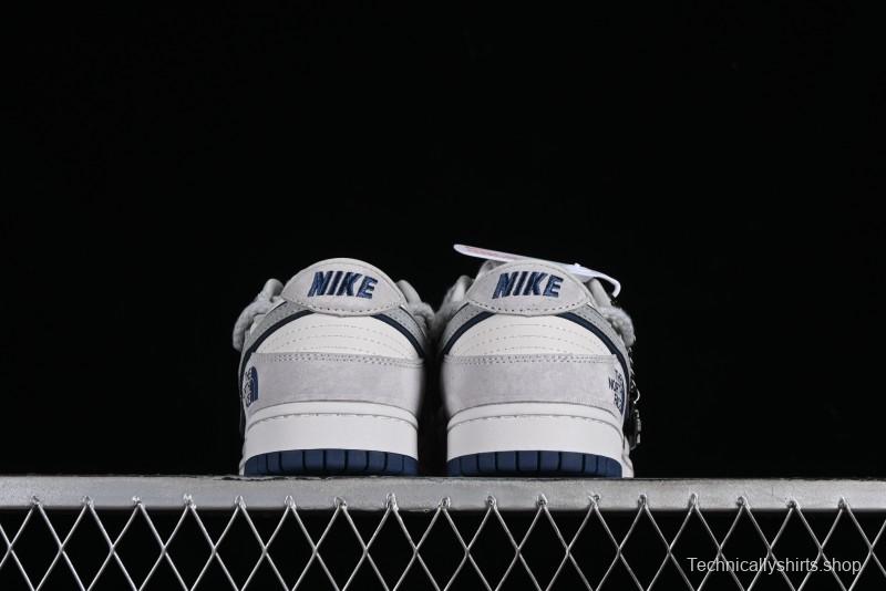 Nike SB Dunk Low The North Face Collaboration - Grey Blue Pig 8 Starry Sky Anniversary High-End Custom Low-Top Casual Skate Shoes - XX2025-311