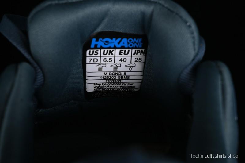 HOKA ONE ONE Bondi 8 Performance Cushion Running Shoes with Enhanced Support - 1123202 GBMS