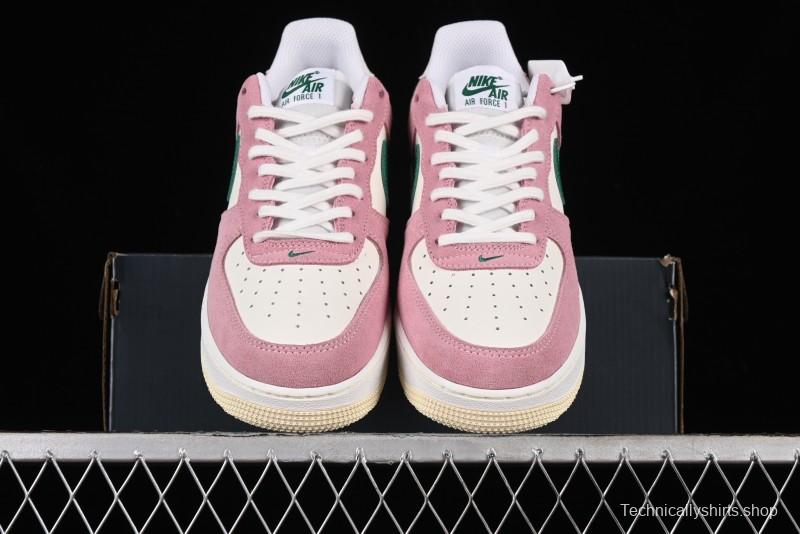 Nike Air Force 1 '07 Low Casual Sneakers in White Pink Green - FV9346-100