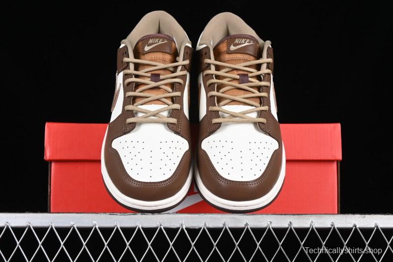 Nike Dunk Low SB White Brown Plaid Casual Skate Shoes - FV3653-191